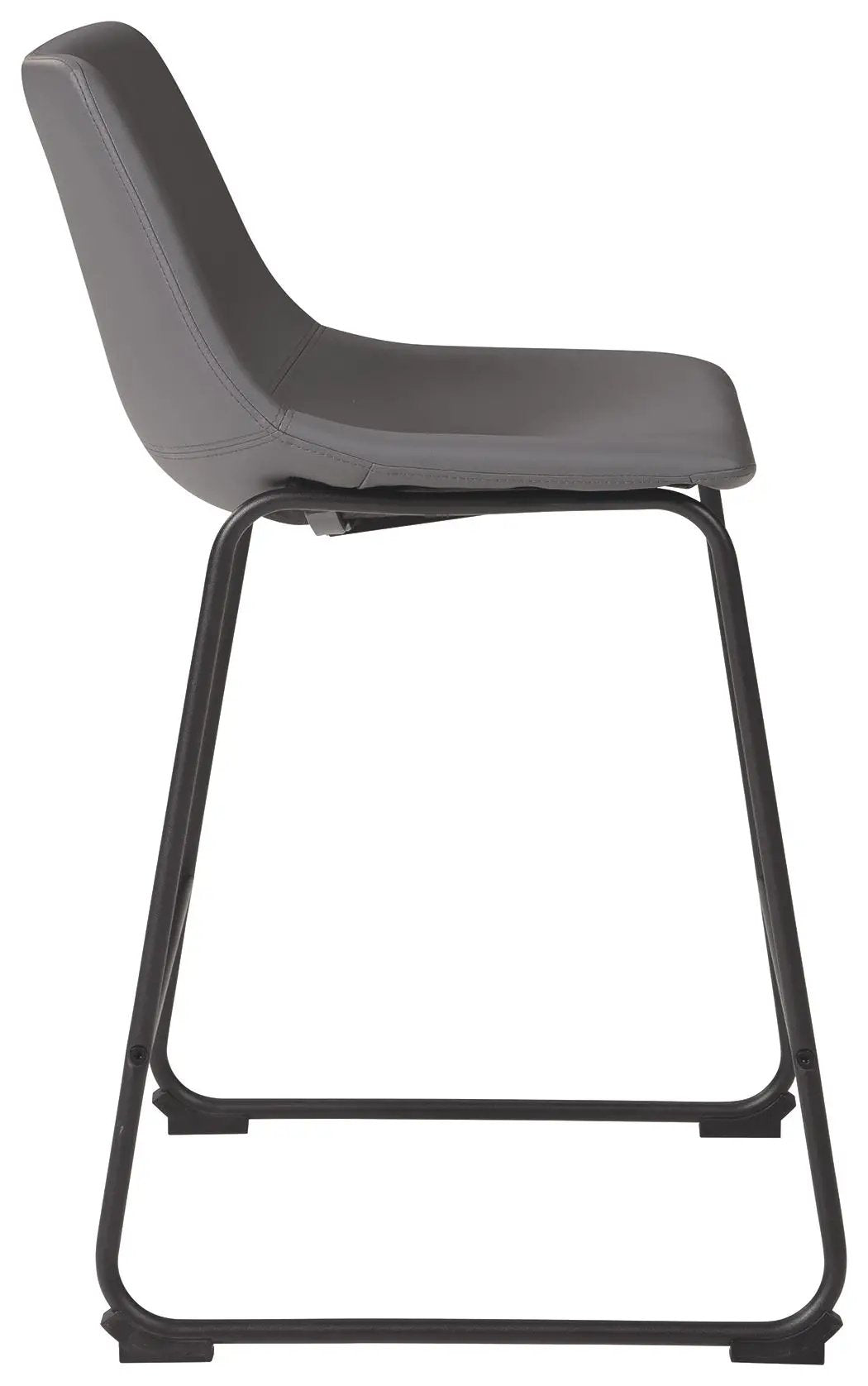 Centiar Upholstered Barstool | Set Of 2 | Contoured Bucket Seat | Tubular Metal Base