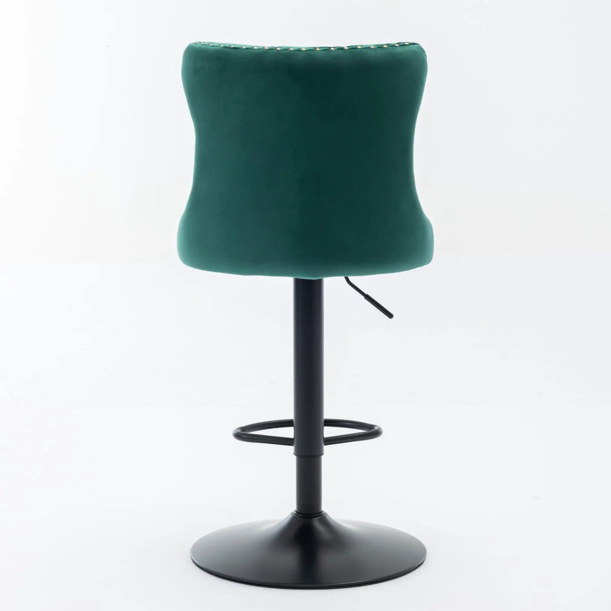 Swivel Barstools | Adjustable Height | Tufted Back With Nailheads | Set of 2