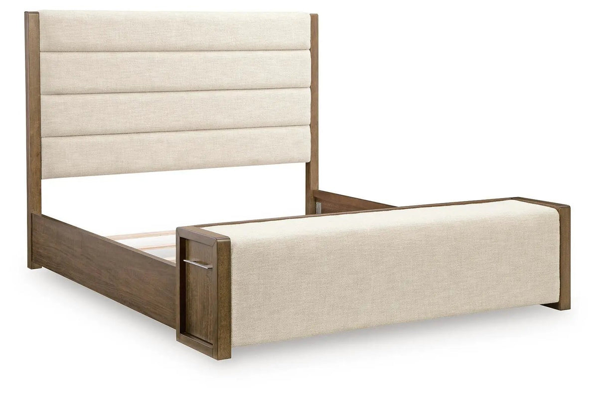 Upholstered Storage Bed | Contemporary Fabric | Integrated Drawers