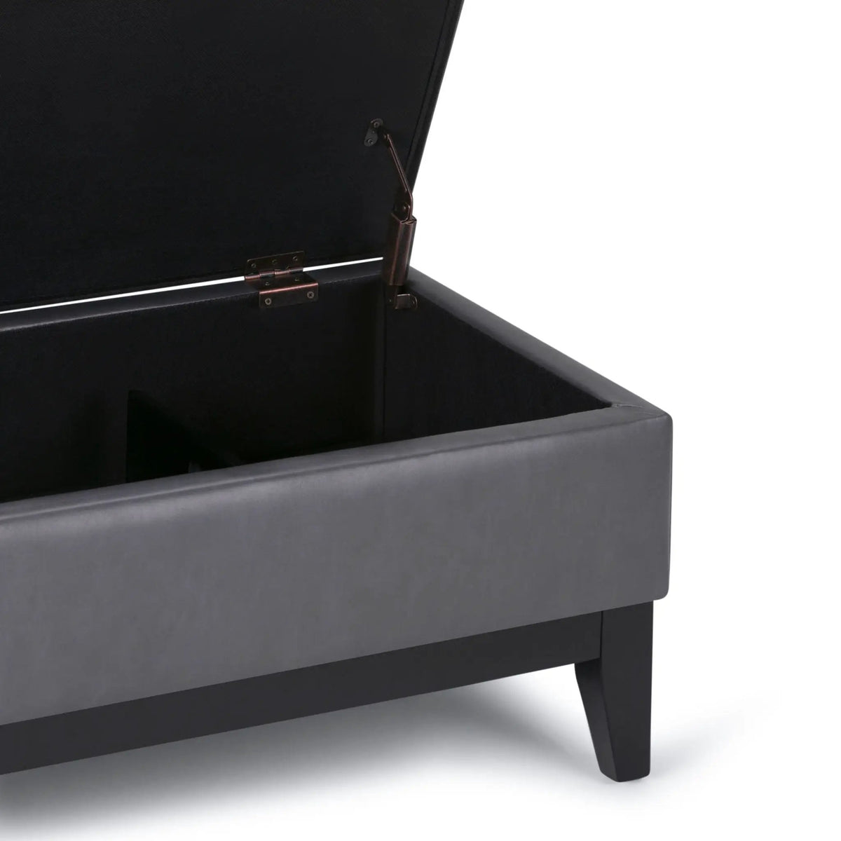 Oregon Contemporary Storage Ottoman Bench | Serving Tray | Lift Open Lid | Child Safety Hinge
