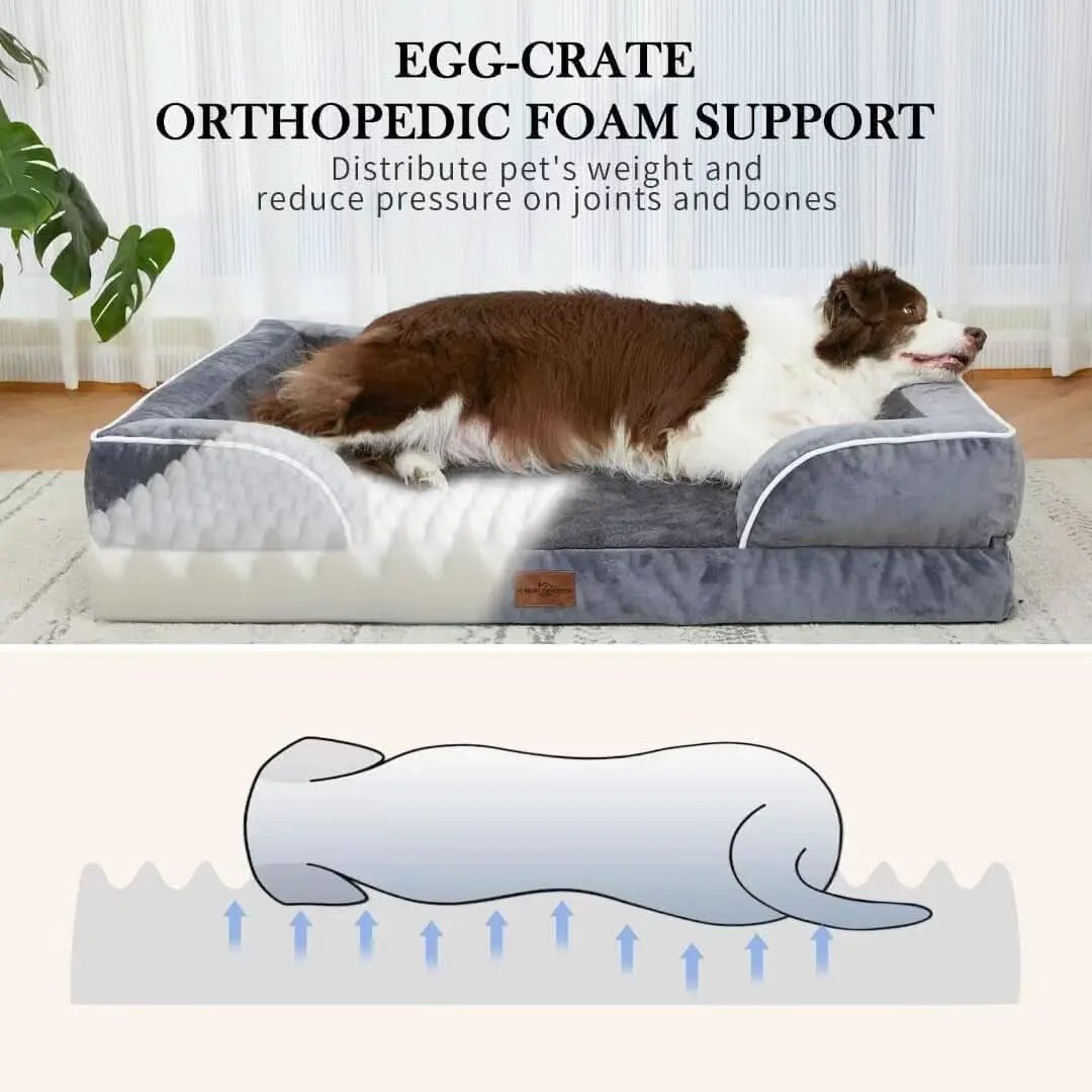 Waterproof Orthopedic Foam Dog Bed Extra Large Dark Grey from PriceLows™