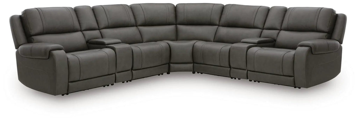 Power Reclining Sectional | USB Charging | Adjustable Headrests | Mocha