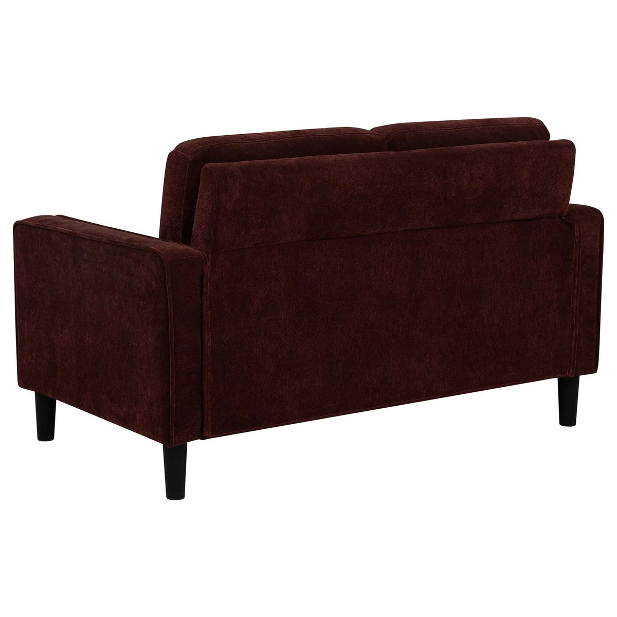 Ruth Fabric Upholstered Track Arm Loveseat Rust | 54.25 x 31.5 x 33.5 in | Fabric | Red