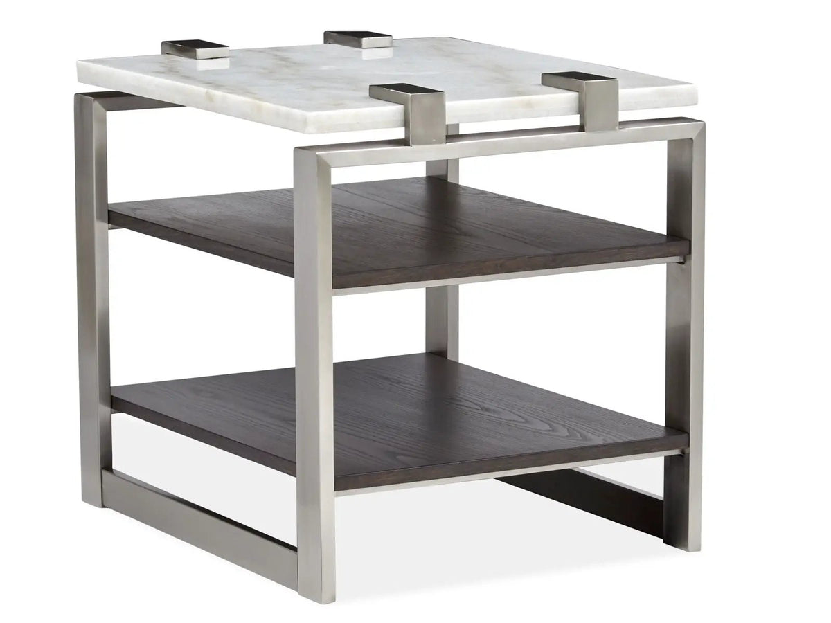 Paradox Rectangular End Table | 26 Inch Length | Modern Lifestyle Design | 24 Inch Height