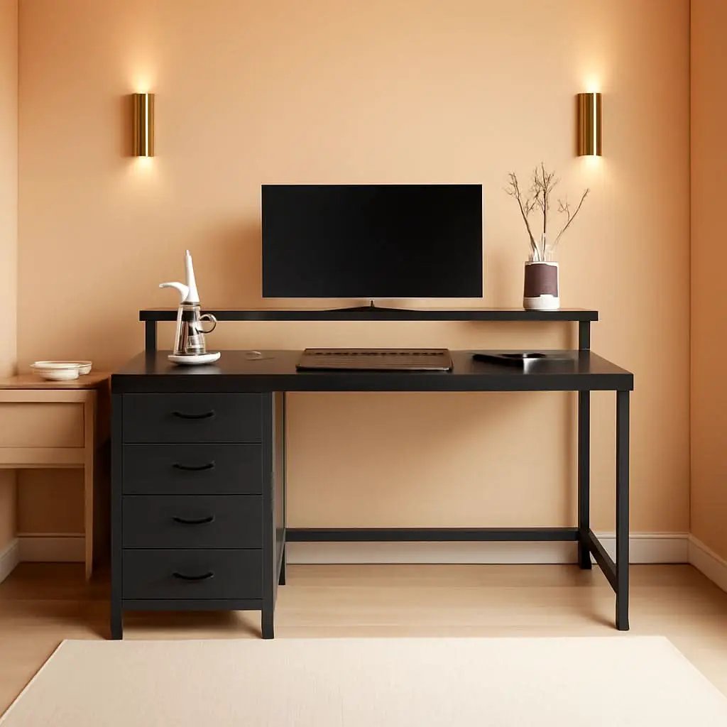 47 Inch Gaming Desk With LED Lights For Home Office from PriceLows™