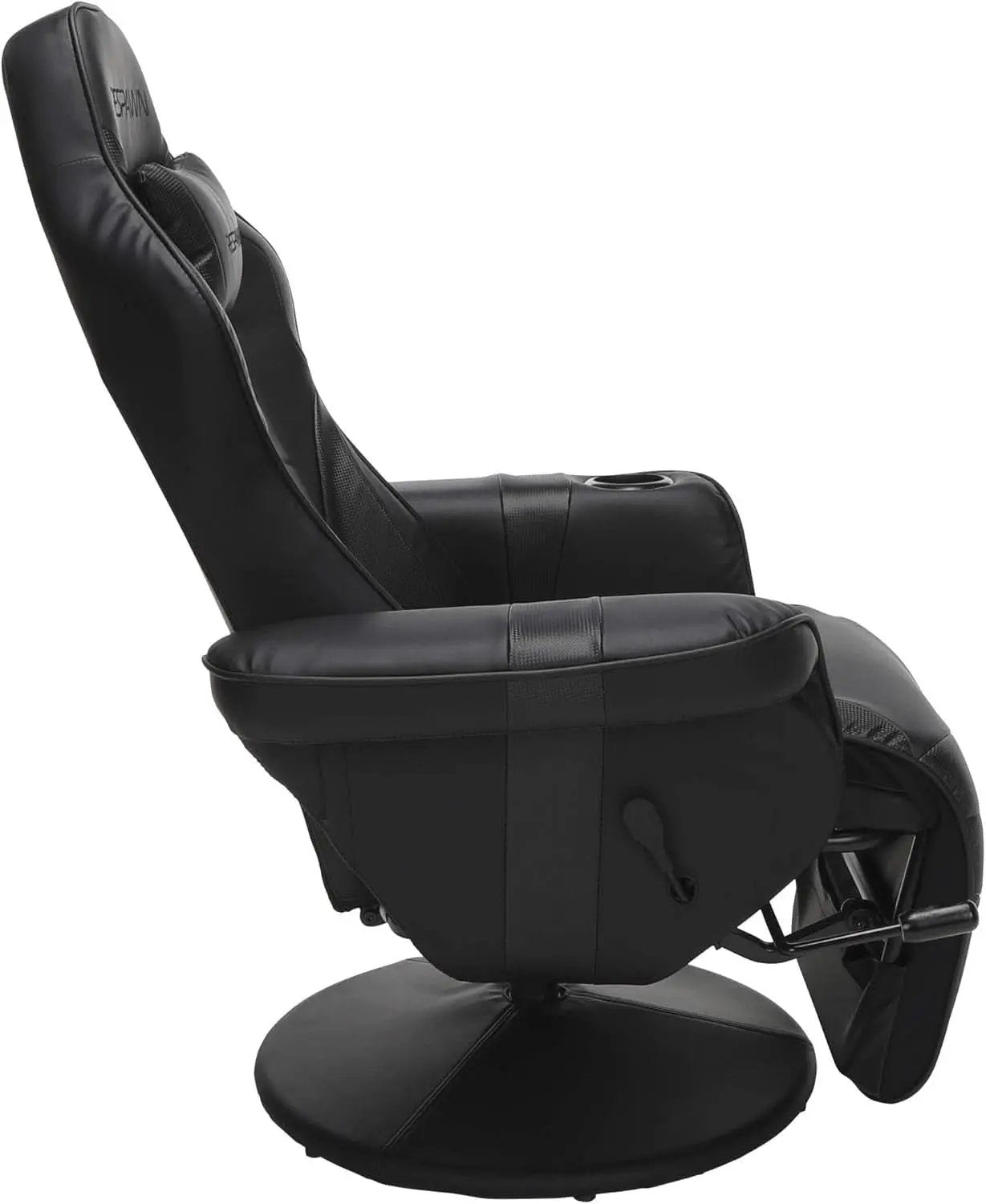 900 Gaming Recliner Black With Adjustable Leg Rest Cupholder from PriceLows™