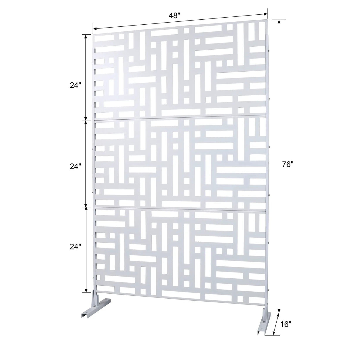 Metal Privacy Screen | Freestanding Frame | Rust Resistant | Indoor Use