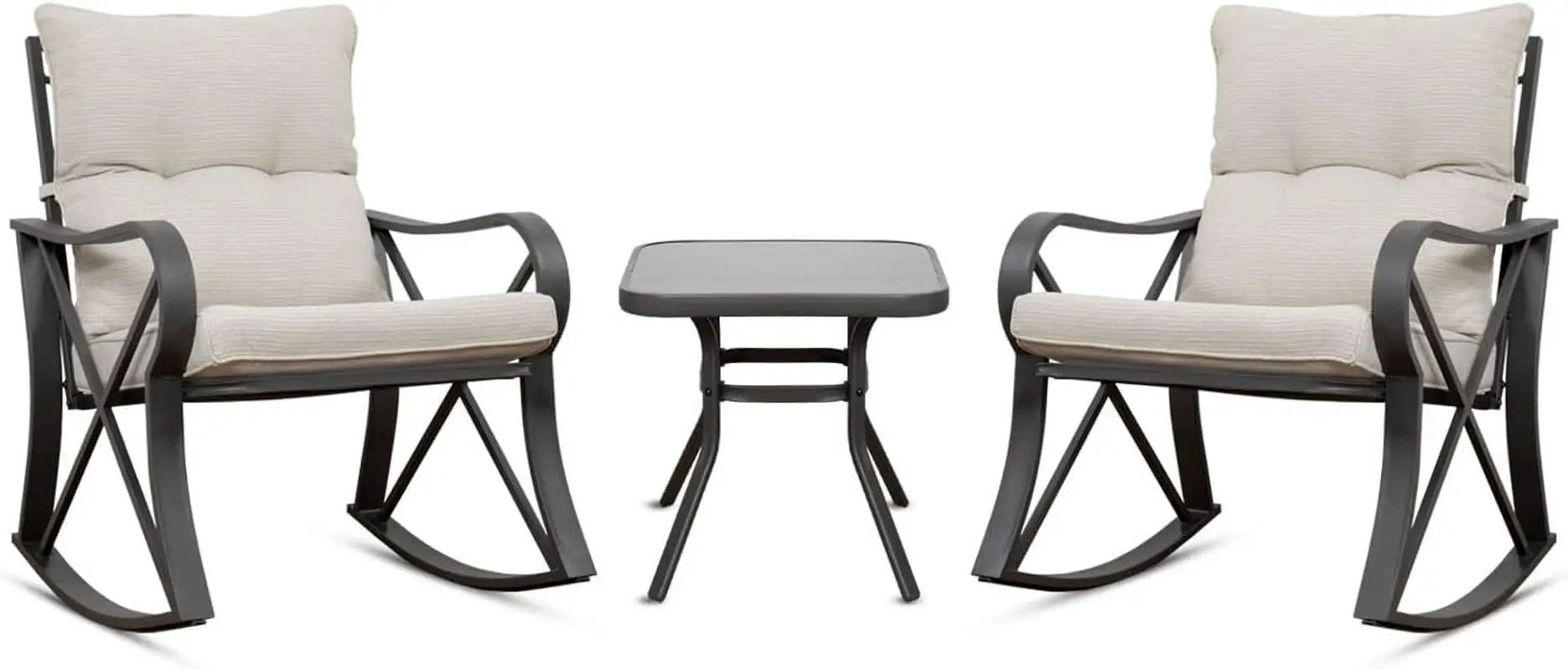 Three Piece Outdoor Bistro Set with Rocking Chairs from PriceLows™