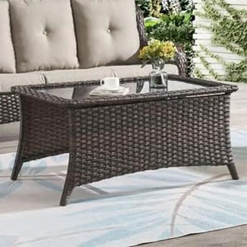 6 Piece Outdoor Patio Furniture Set With Swivel Chairs from PriceLows™