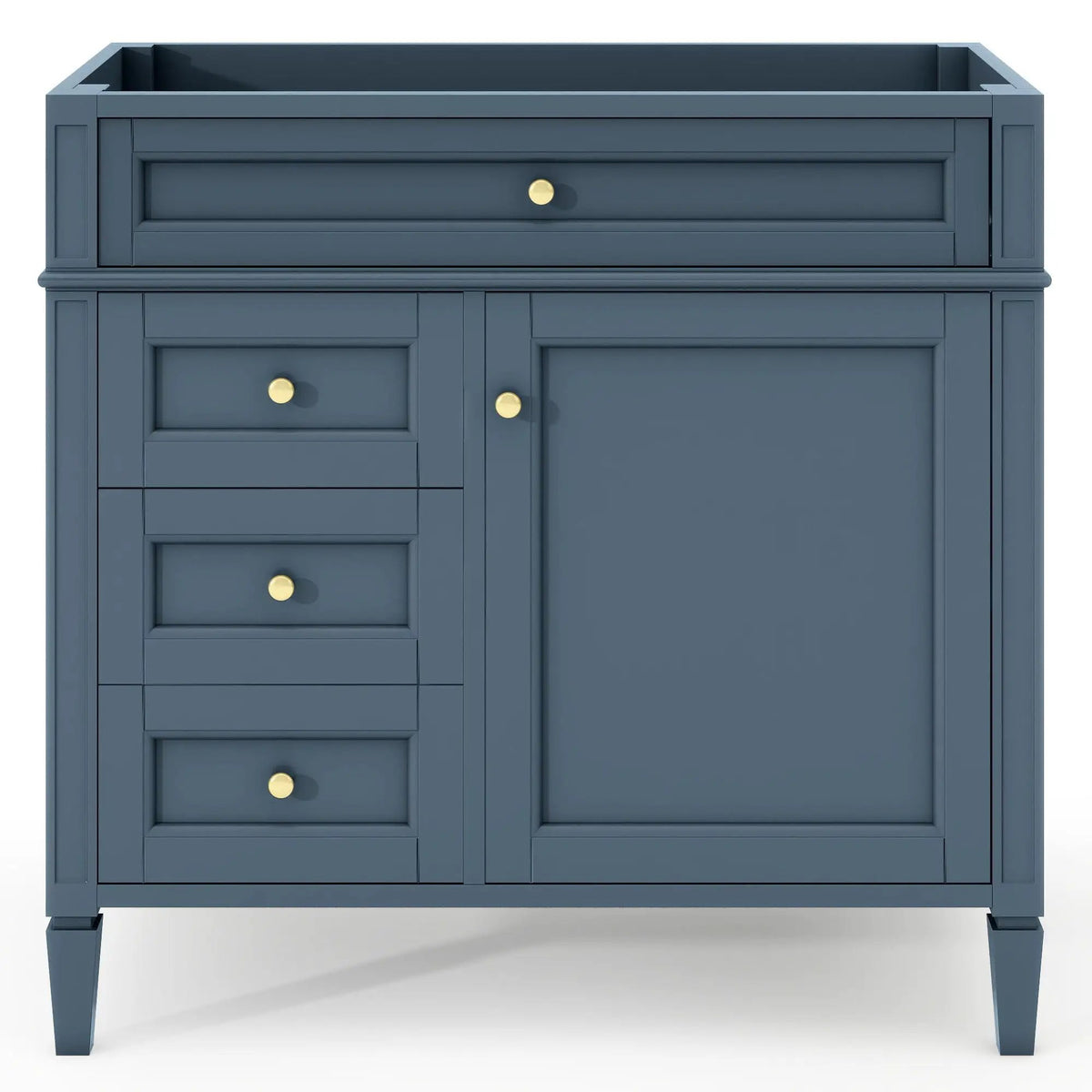 Bathroom Vanity | 3 Drawers | Blue Finish | Tip Out