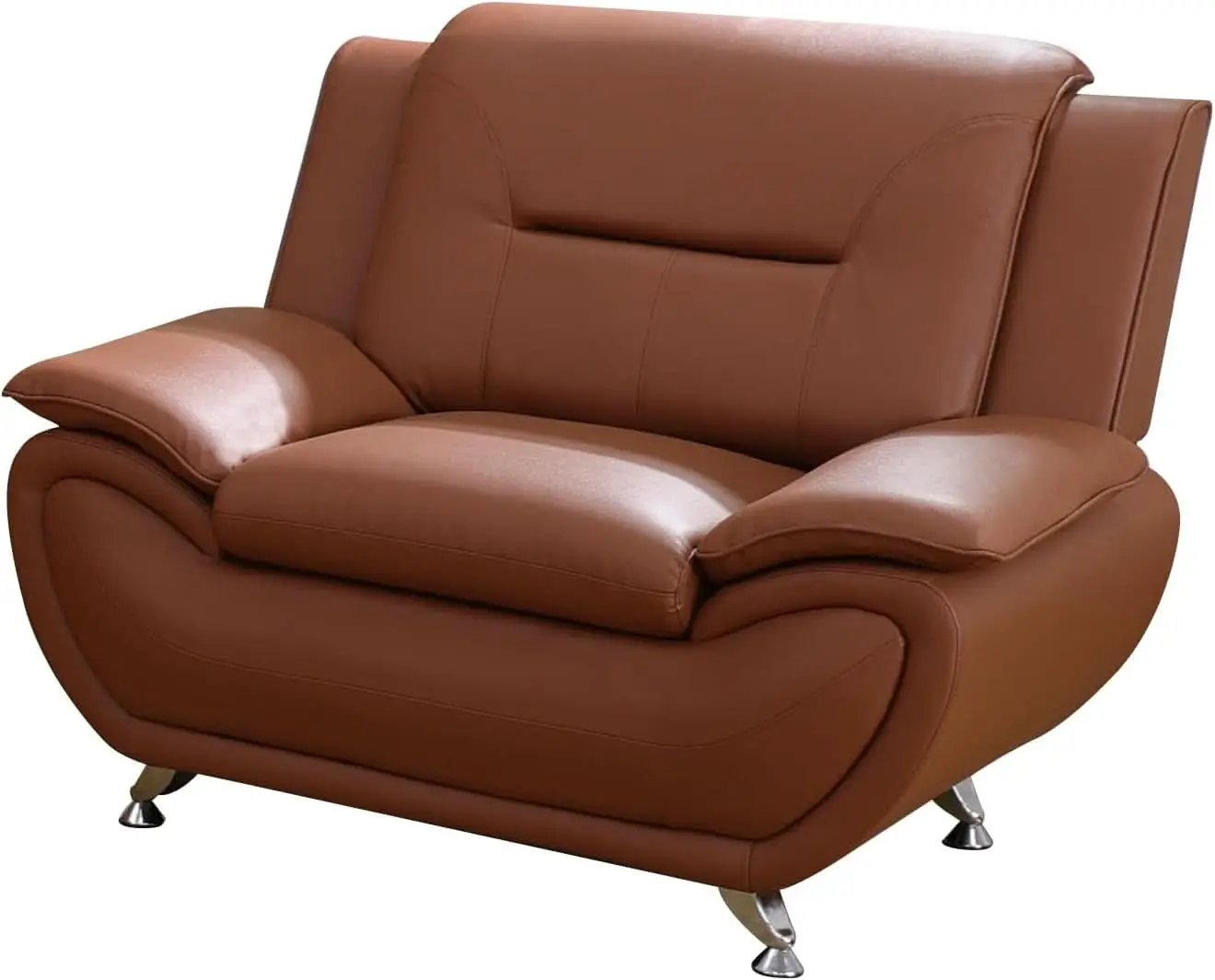 Orange Leather Sofa For Living Room With Minimalist Design from PriceLows™