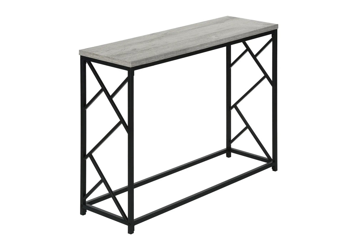 Modern Entryway Console Table | 44 Inch Width | Wood-Look Tabletop | Metal Frame