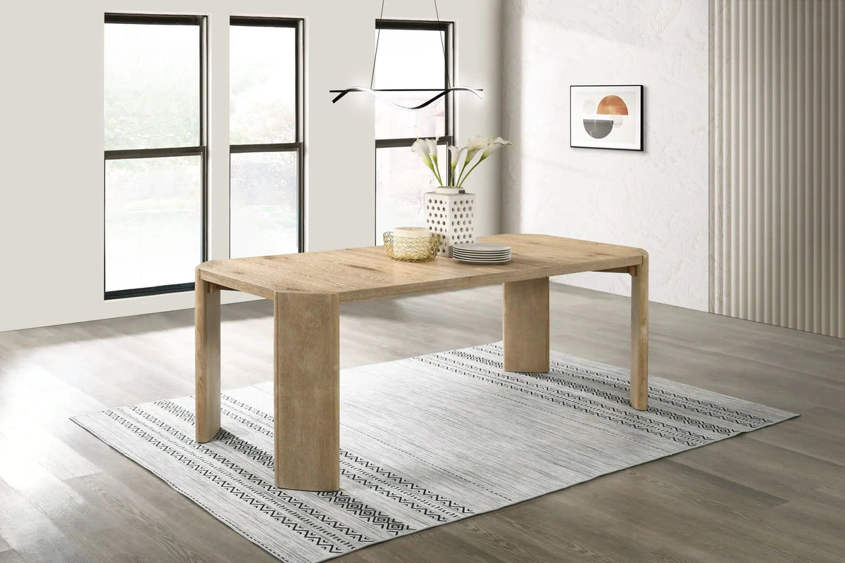 Magnus Extendable Rectangular Dining Table Dining Tables with Extension | 38 x 66 x 30 in | Wood | Oak Finish