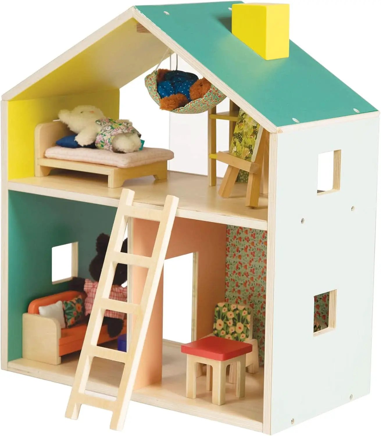 Wooden Playhouse With Loft For Kids 3 Years And Up from PriceLows™