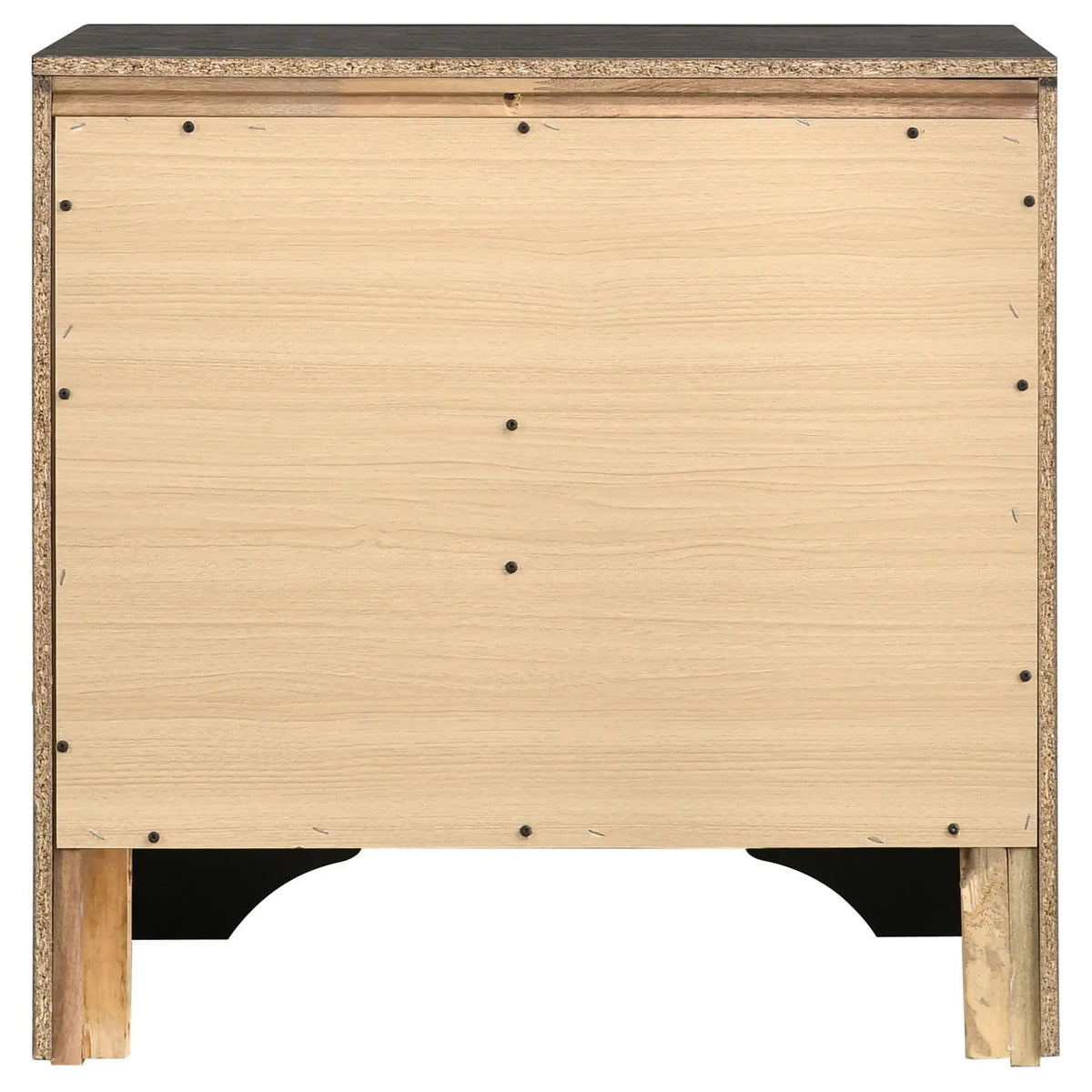 Miranda 3-drawer Nightstand Bedside Table | 26 x 16.5 x 26 in | Engineered Wood & Metal | Black
