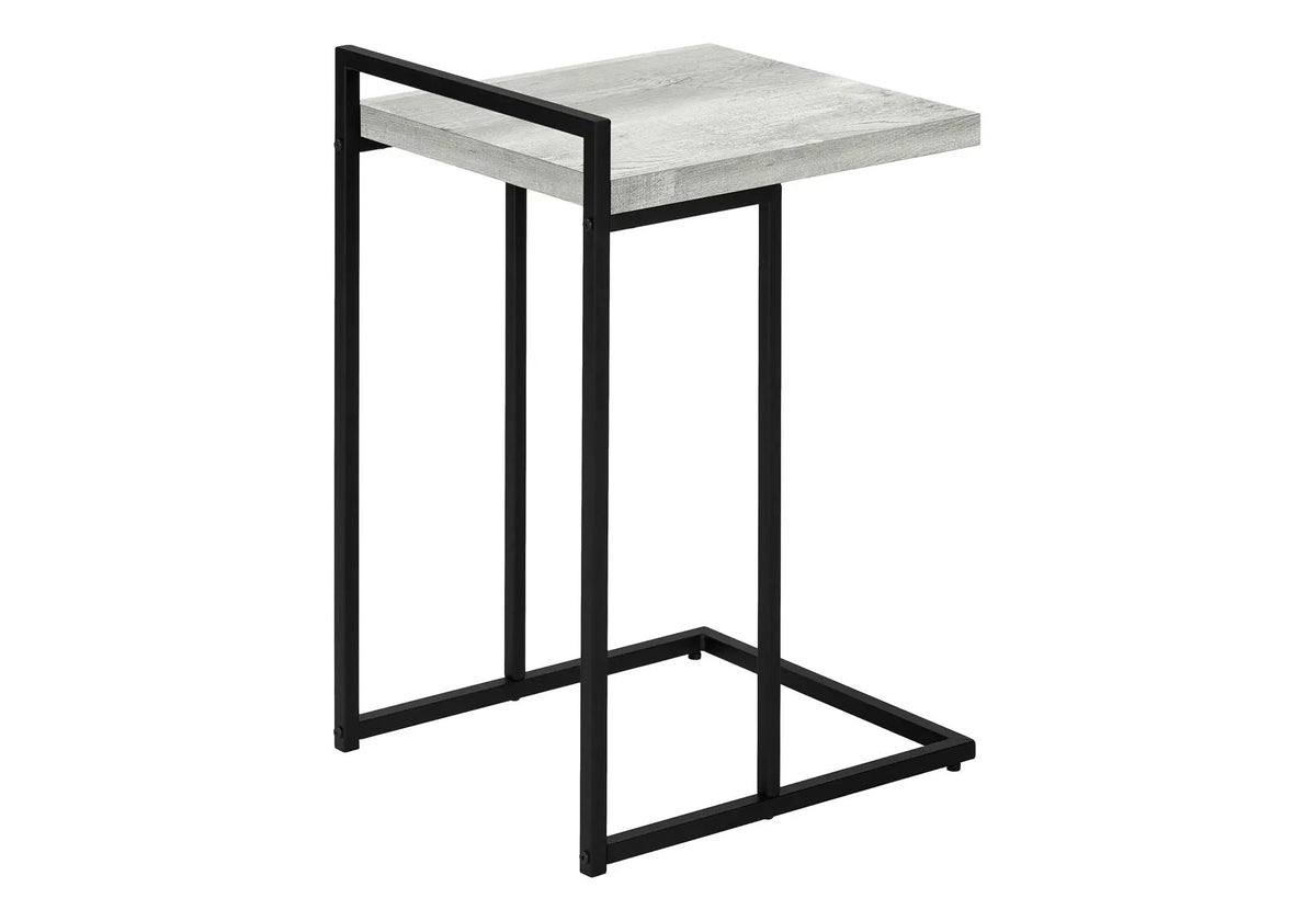 Versatile C-Shaped Accent Table | Metal Base | Generous Tabletop | Portable And Lightweight
