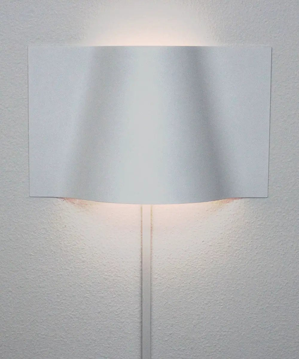 Wall Light | Curved Metal Wave | Modern LED Sconce | 16 Inch Wide