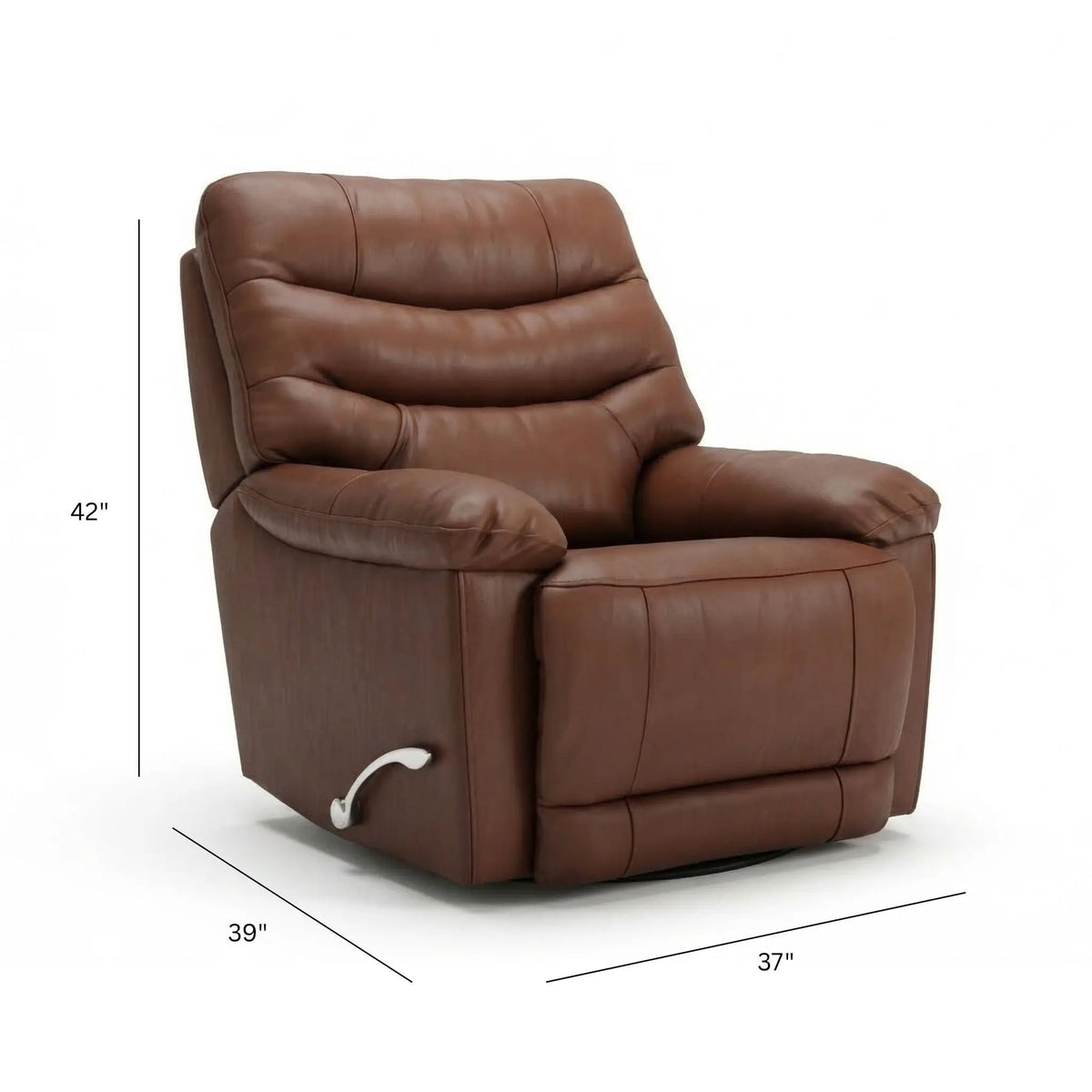 Oslo Antelope Swivel Glider Recliner | Manual Footrest | 360 Degree Swivel Base | No-Sag Suspension