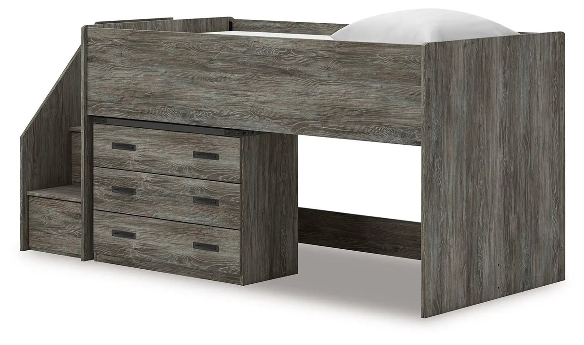 Frandern Loft Bed | 6 Pieces | Metal | Bedroom