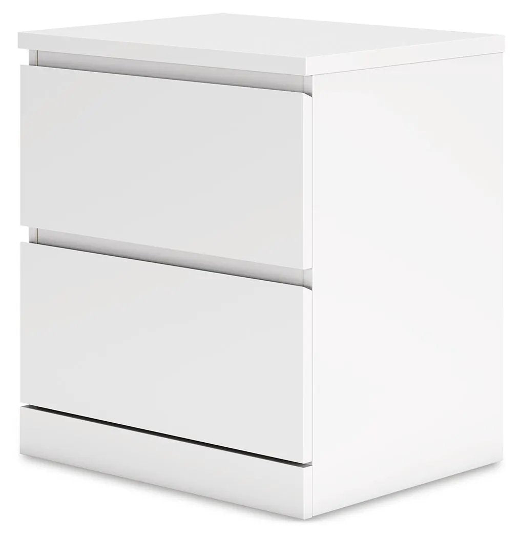 Onita Two Drawer Nightstand | Minimal Design | Hardware-Less Look | Relaxed Finish