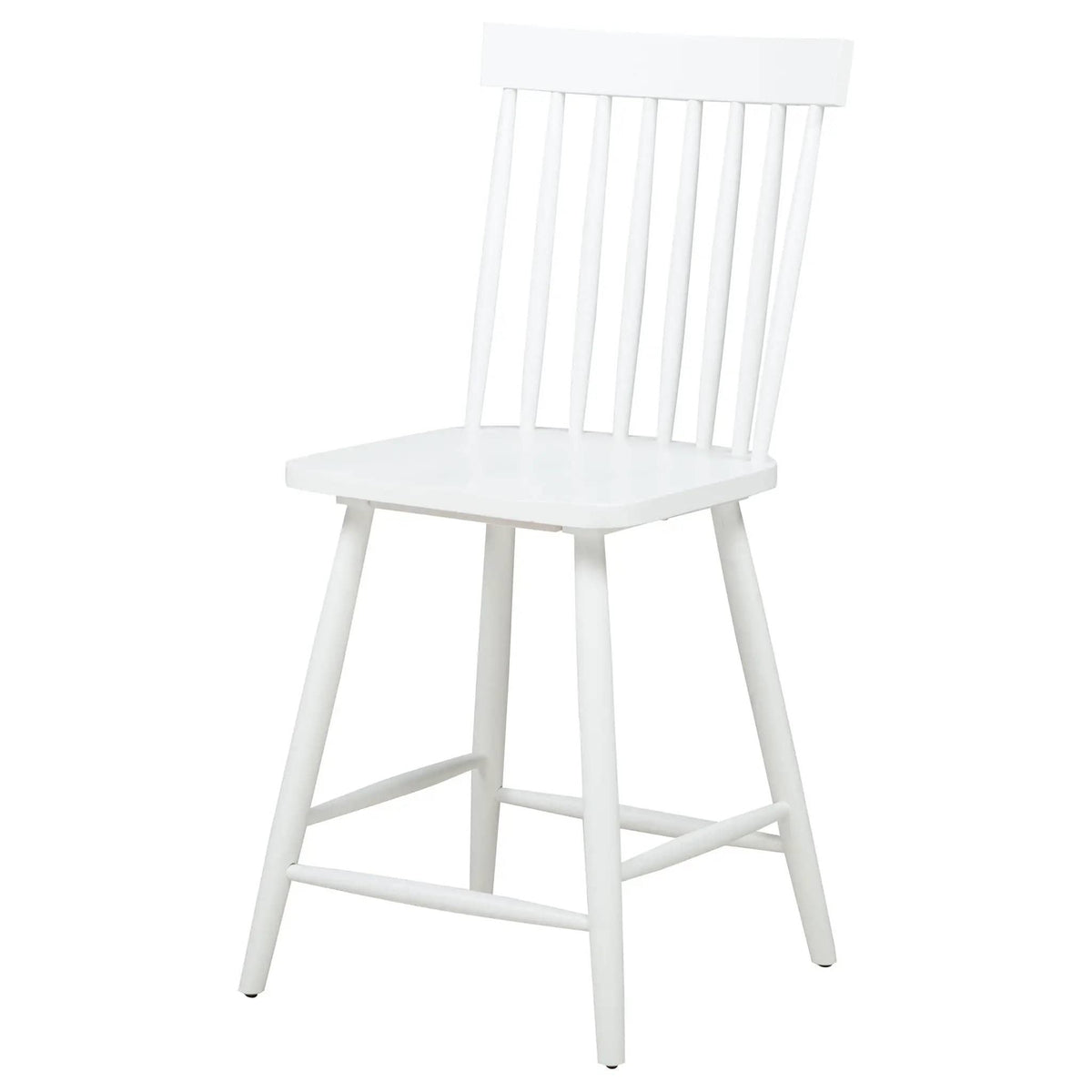 Andrews Windsor Counter Height Dining Side Chair White (Set of 2) Counter Height | 19 x 22.75 x 43.25 in | Rubberwood & Veneer | Dining Room