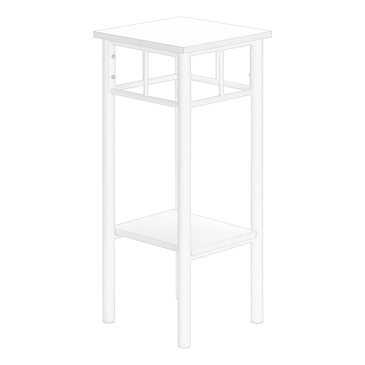 Square Accent Table | 2-Tier Design | Finished On All Sides | 28 Inch Height