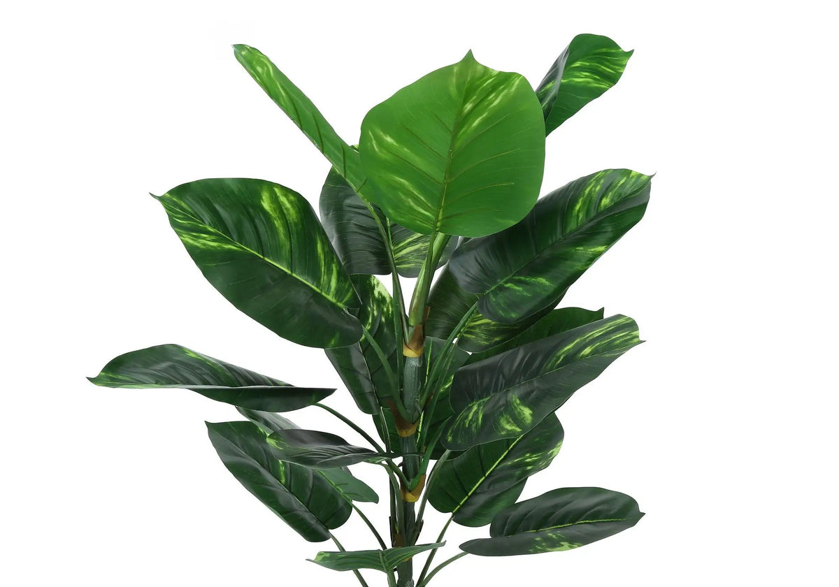 54 Inch Artificial Dieffenbachia Tree | 18 Emerald Green Real Touch Leaves | Indoor Faux Floor Plant | Potted