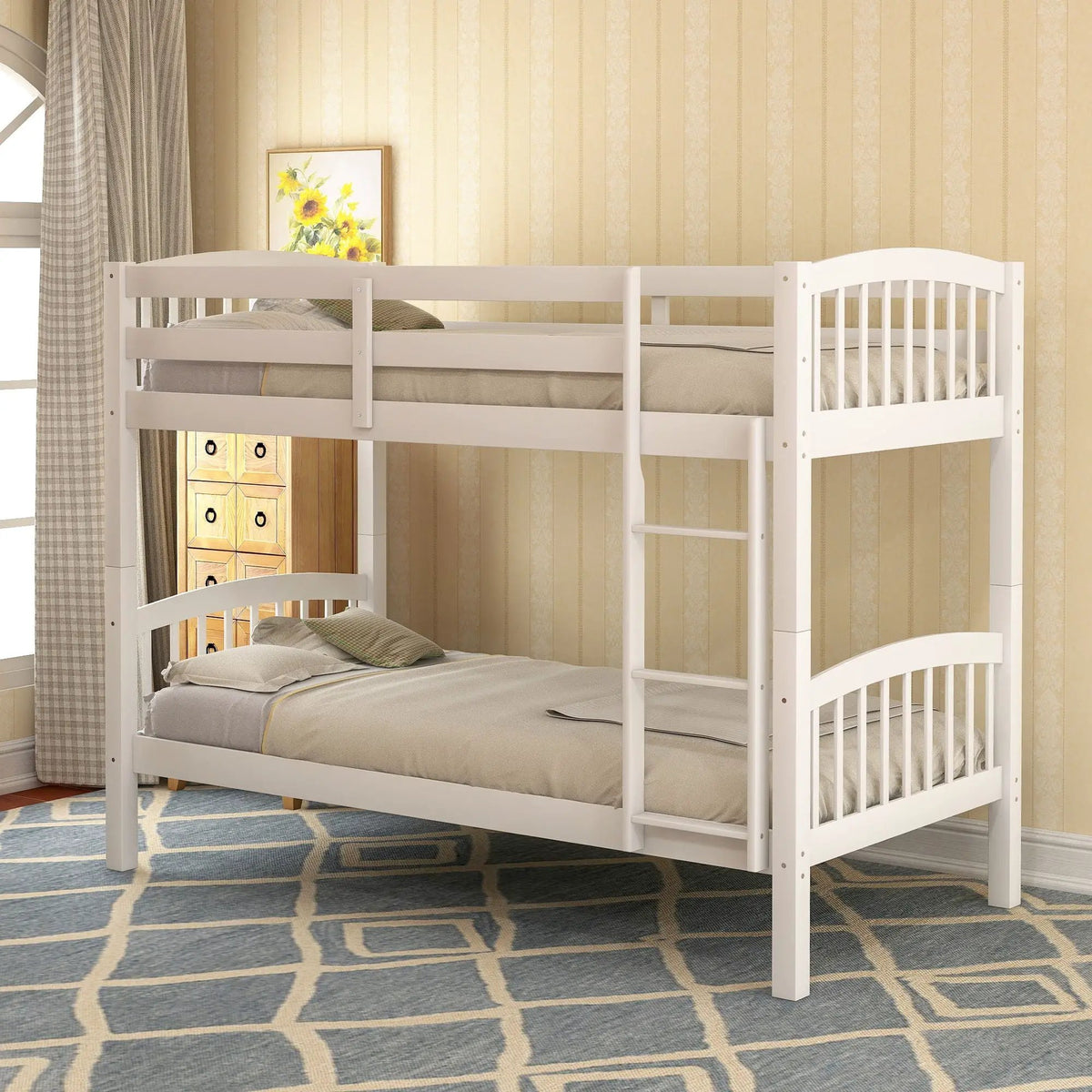 Bunk Bed With Ladder | Solid Construction | Space-Saving Design | Sleepover Ready
