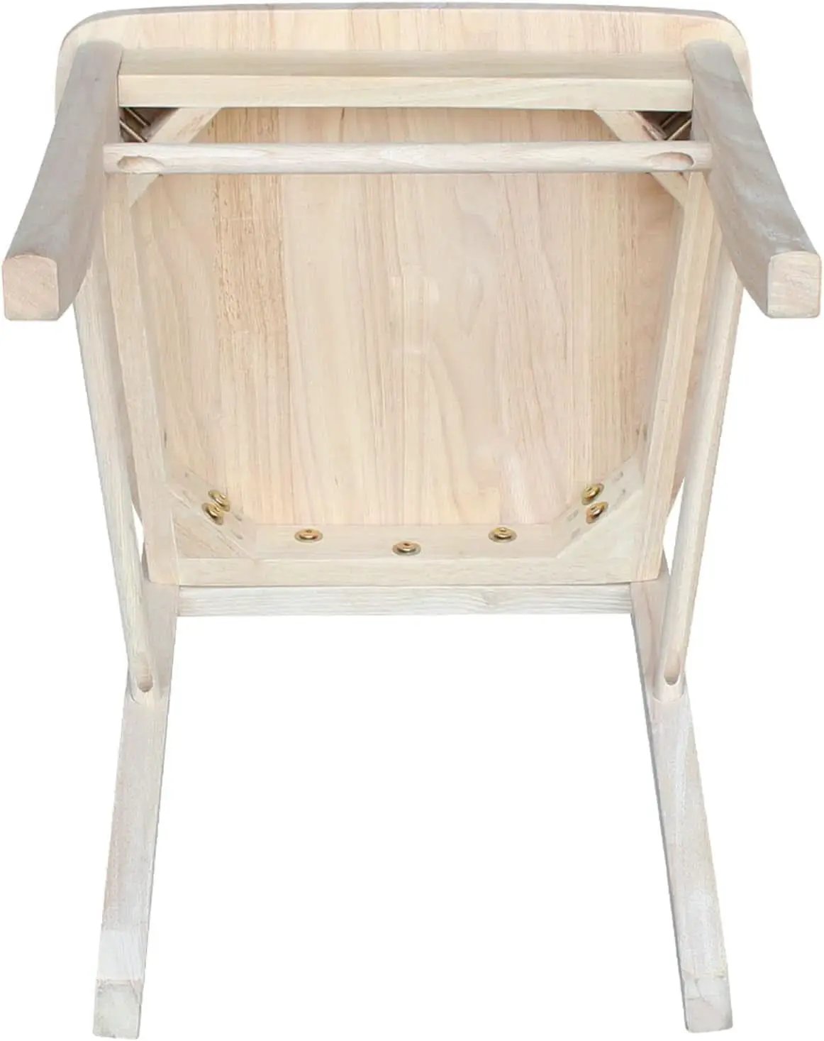 X Back Dining Chairs Set Of 2 In Unfinished Parawood from PriceLows™