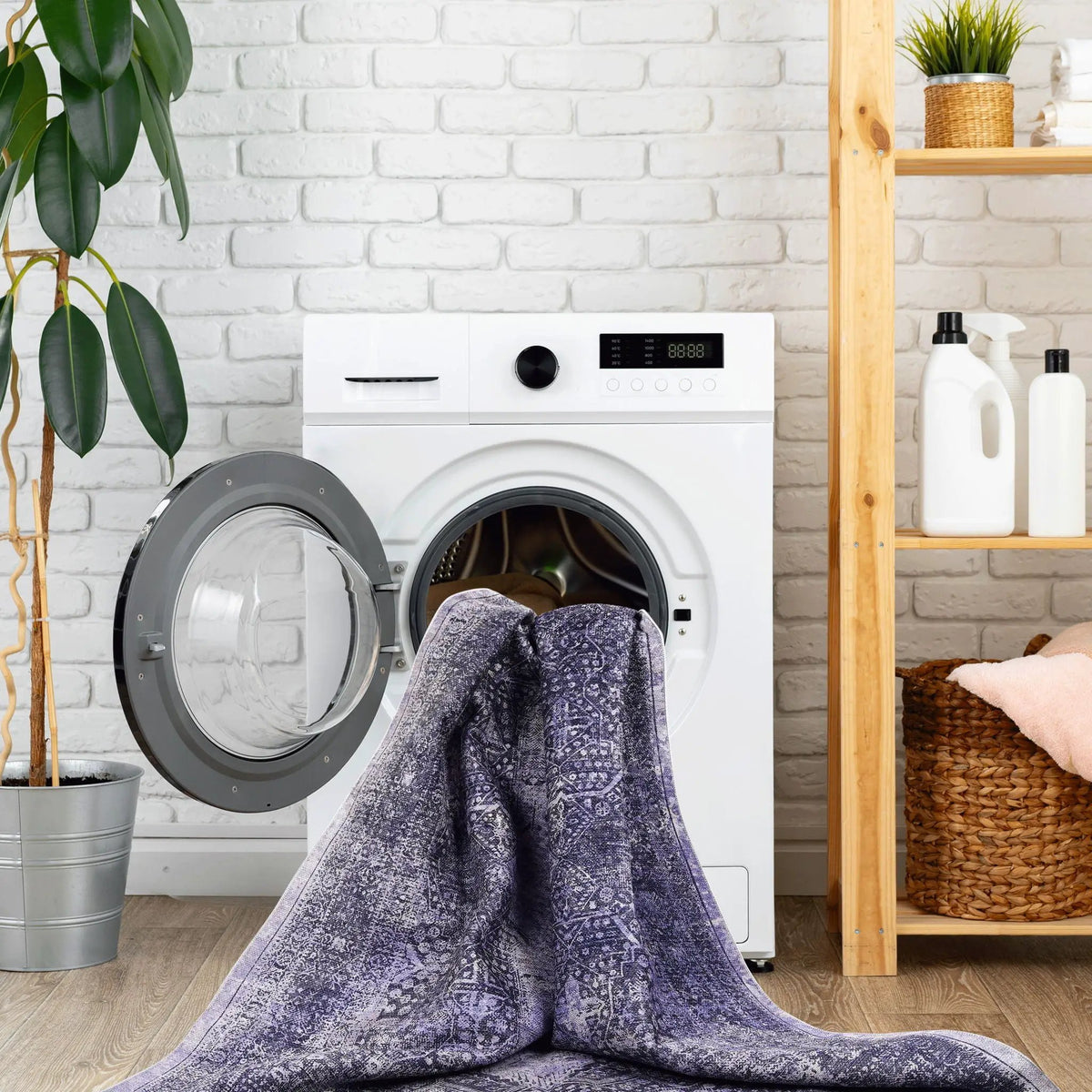 Maval Small Washable Area Rug | 36 x 24 Inch | Easy To Clean | Pet Friendly Design