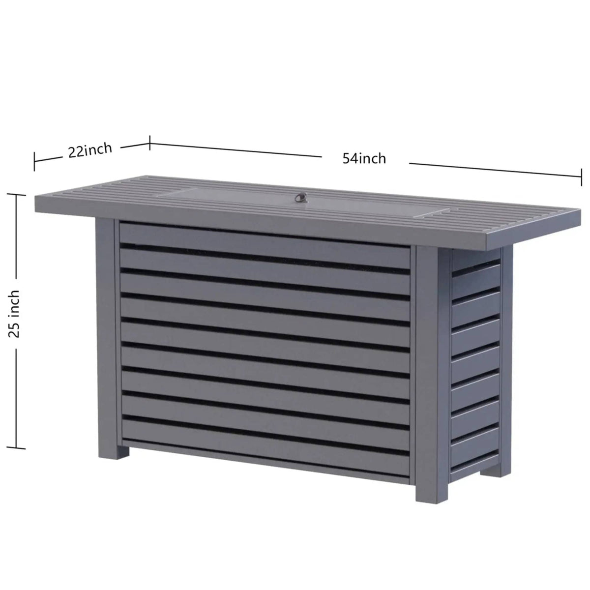 Outdoor Fire Pit Table | Propane Or Gas | Heat Resistant Glass Lid