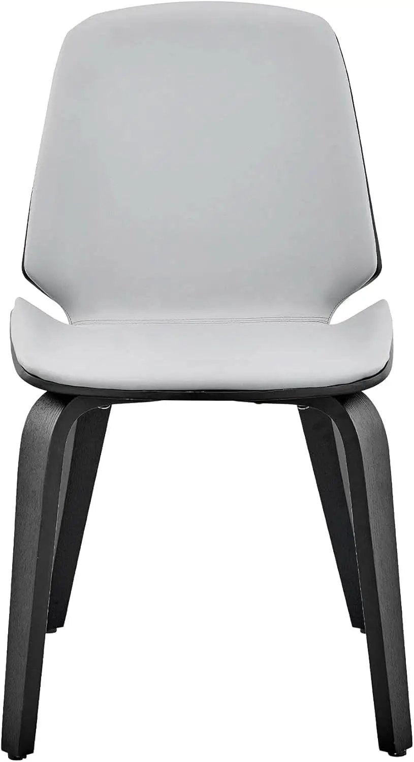 Gray Faux Leather Accent Dining Chair For Kitchen Table from PriceLows™