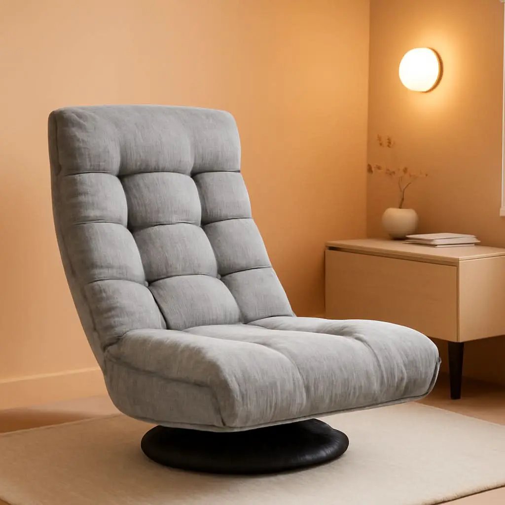 Grey Adjustable Swivel Ergonomic Headrest Lounge Chair from PriceLows™