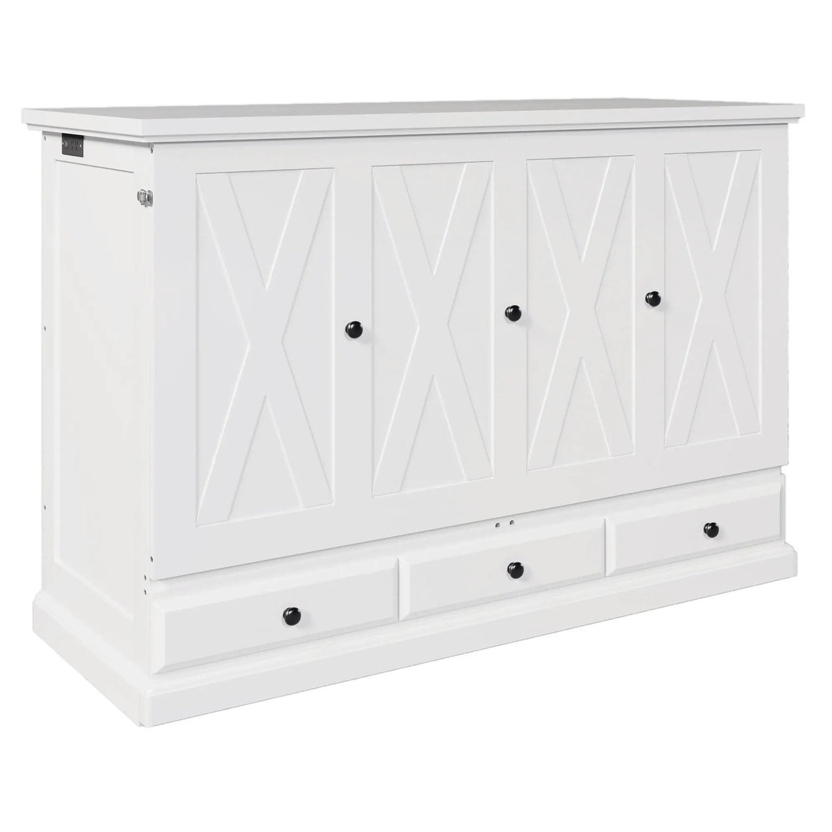 Solid Pine Murphy Bed | USB Charging Station | Storage Drawer