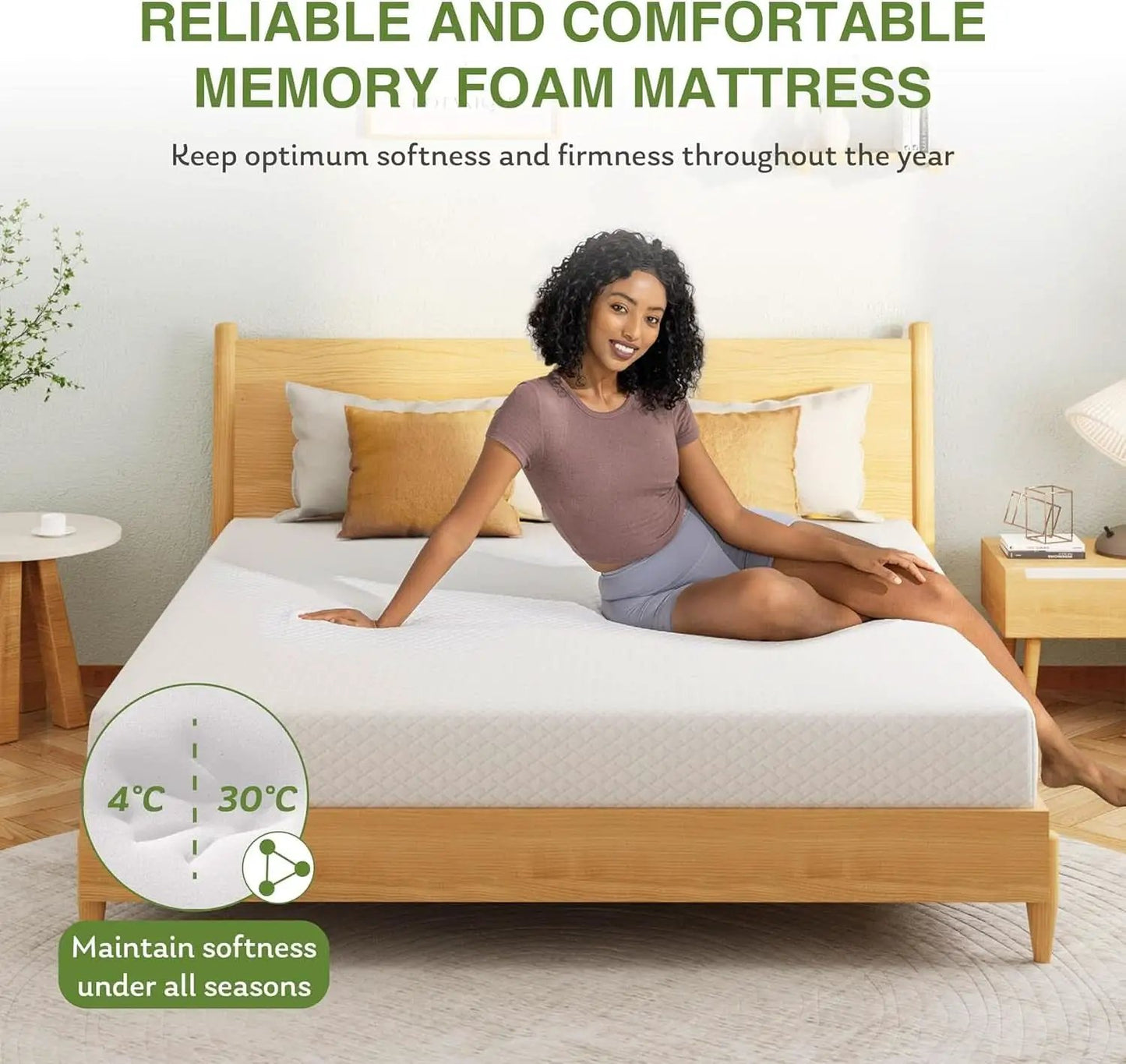 Twin 6 Inch Memory Foam Mattress Certipur US Certified from PriceLows™