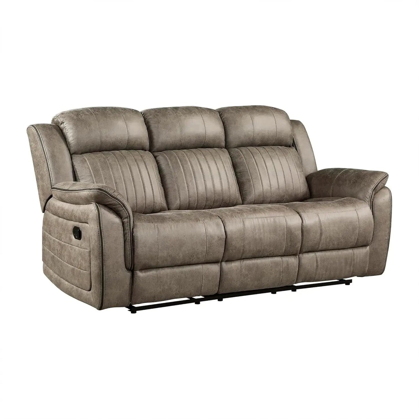 Sandy Brown Microfiber 3 Piece Reclining Living Room Set from PriceLows™