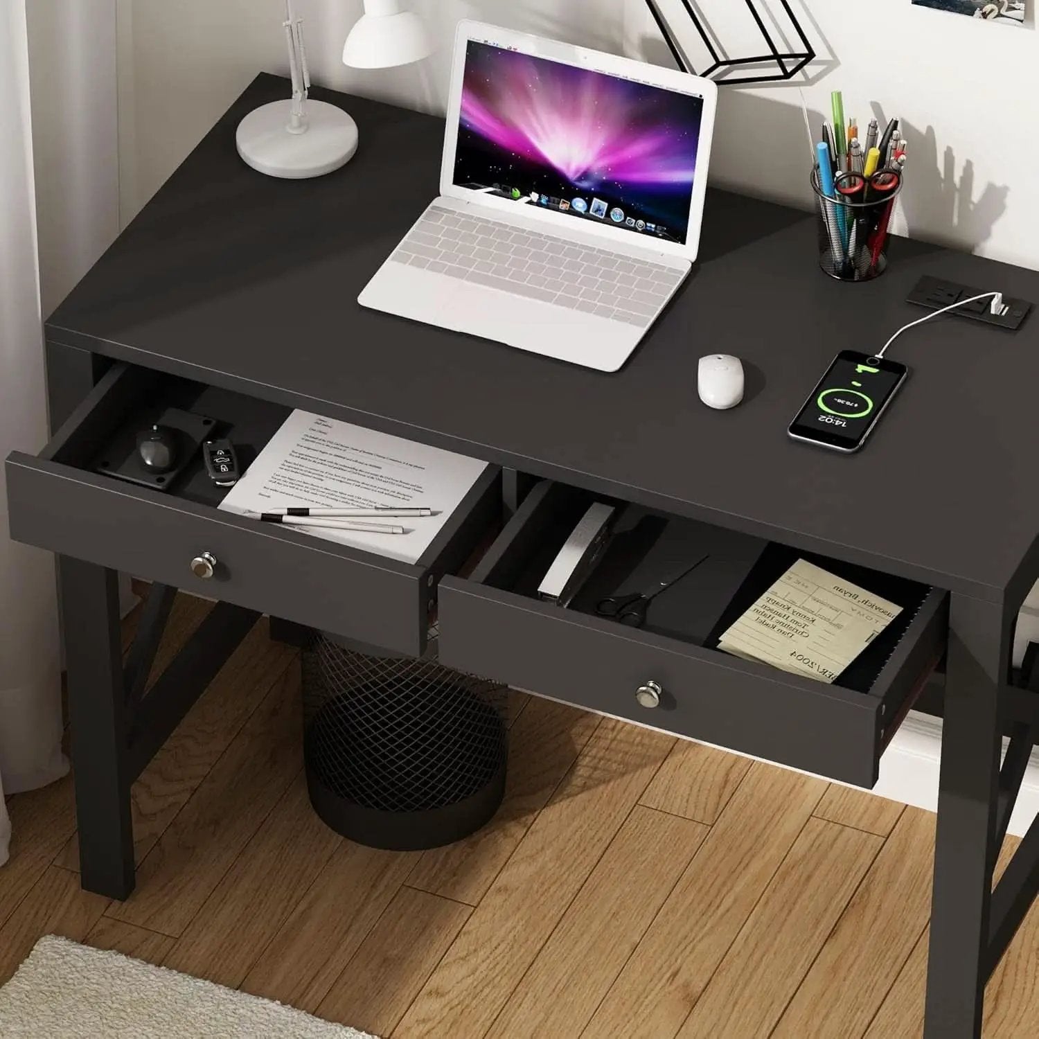 39 Inch Computer Desk With USB Ports For Home Office from PriceLows™