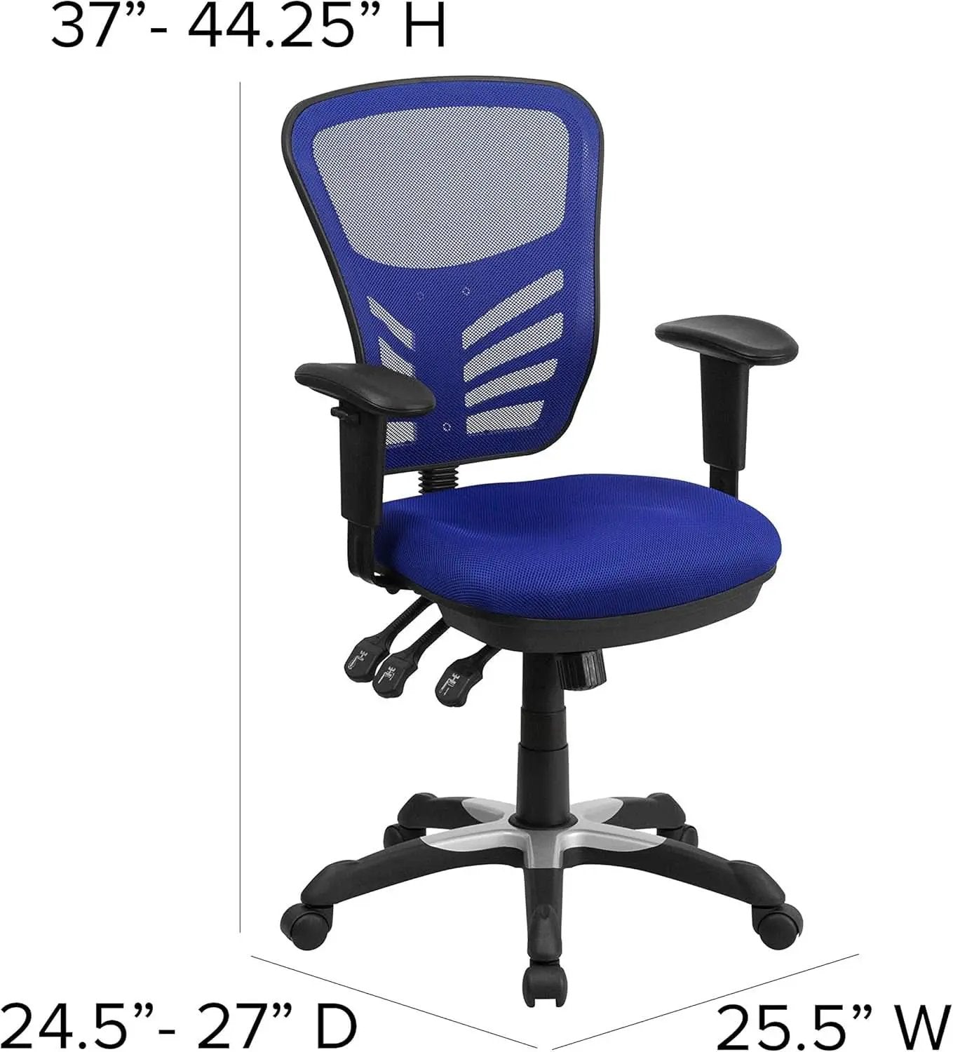 Ergonomic Mesh Office Chair Blue With Adjustable Lumbar from PriceLows™