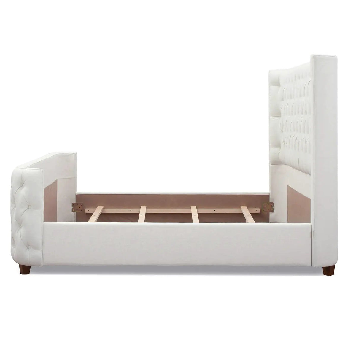 Brooklyn Tufted Panel Bed | Headboard And Footboard Set | Wingback Design | Diamond Tufting