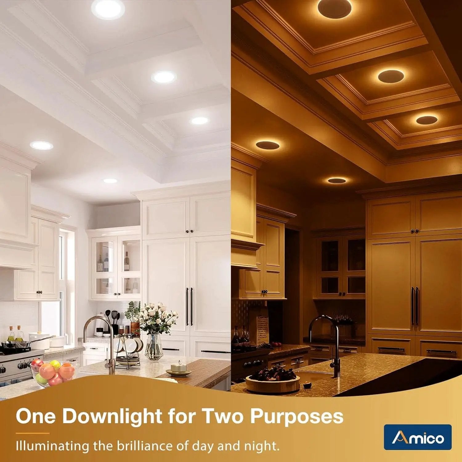 6 Inch 5CCT Dimmable LED Recessed Ceiling Light With Night Light 24 Pack Ultra Thin Canless Downlight from PriceLows™