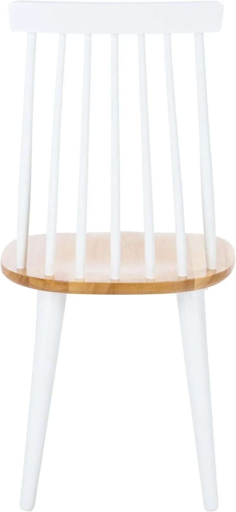 Farmhouse Spindle Back Side Chair White Natural Dining Room from PriceLows™