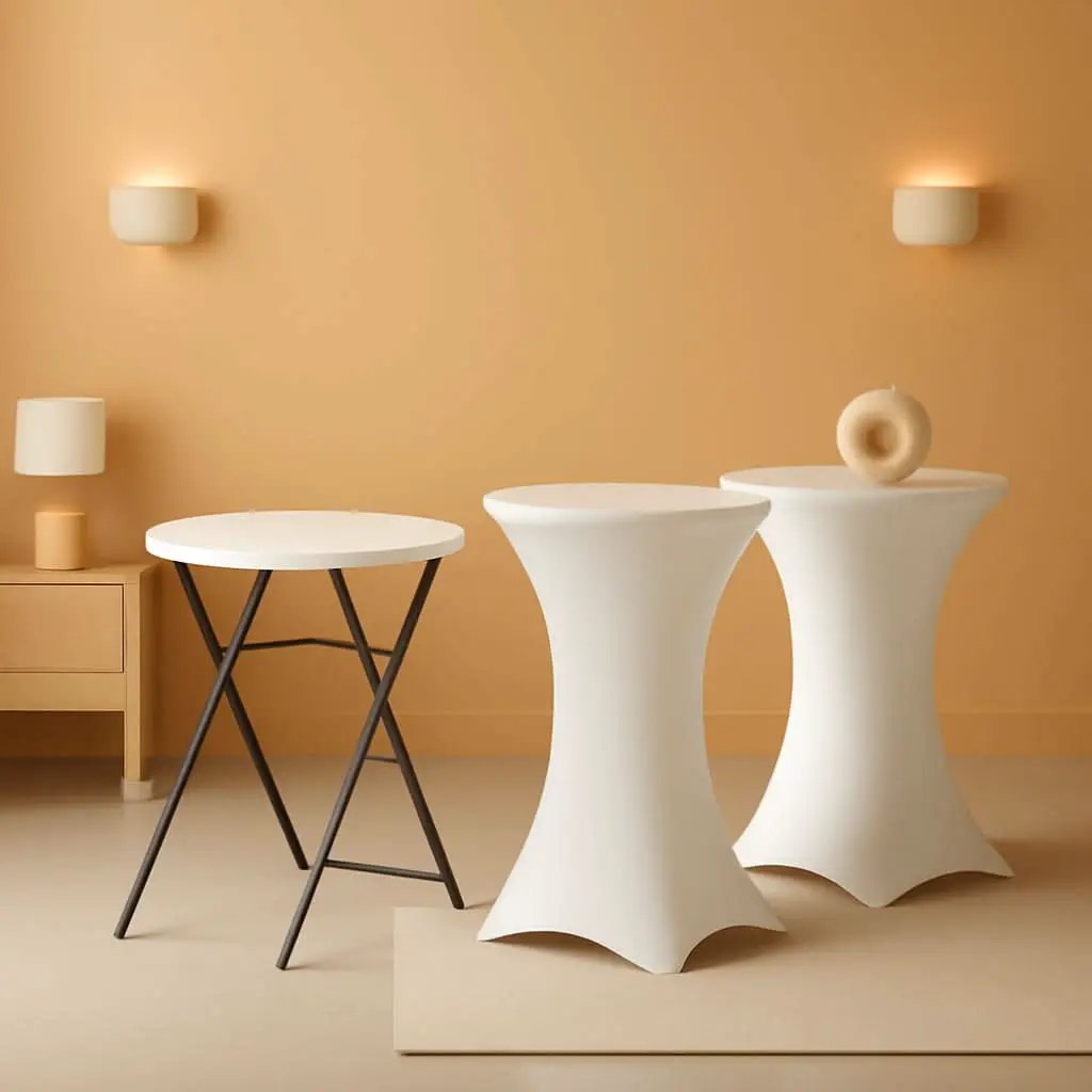 32 Inch White HighTop Collapsible Cocktail Table Set from PriceLows™