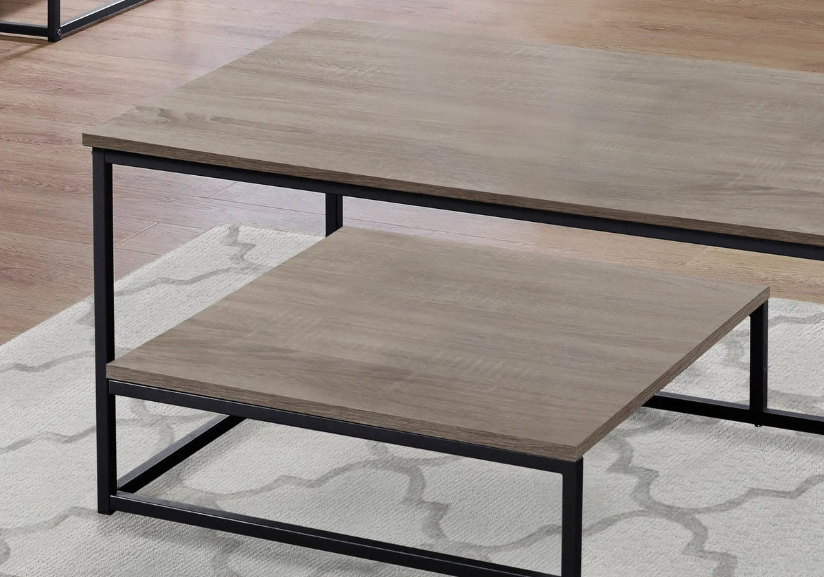 Contemporary Coffee Table Set | Set Of 3 | Elegant Laminate Finish | Raised Bottom Shelf