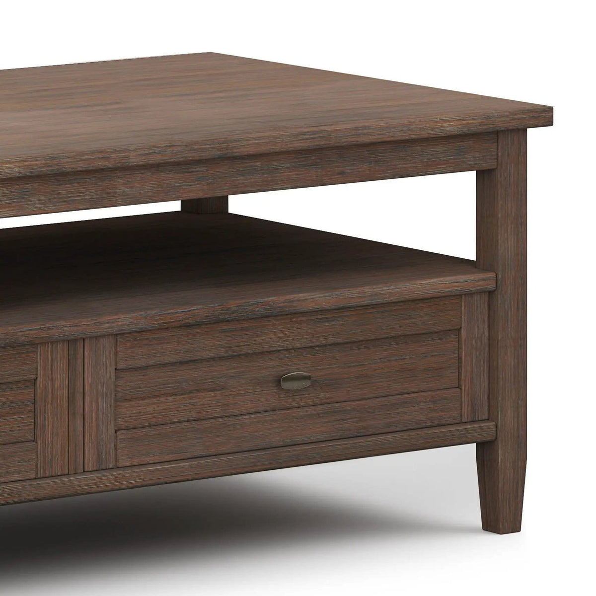 Warm Shaker Coffee Table | 2 Pieces | Solid Wood & Metal | Living Room
