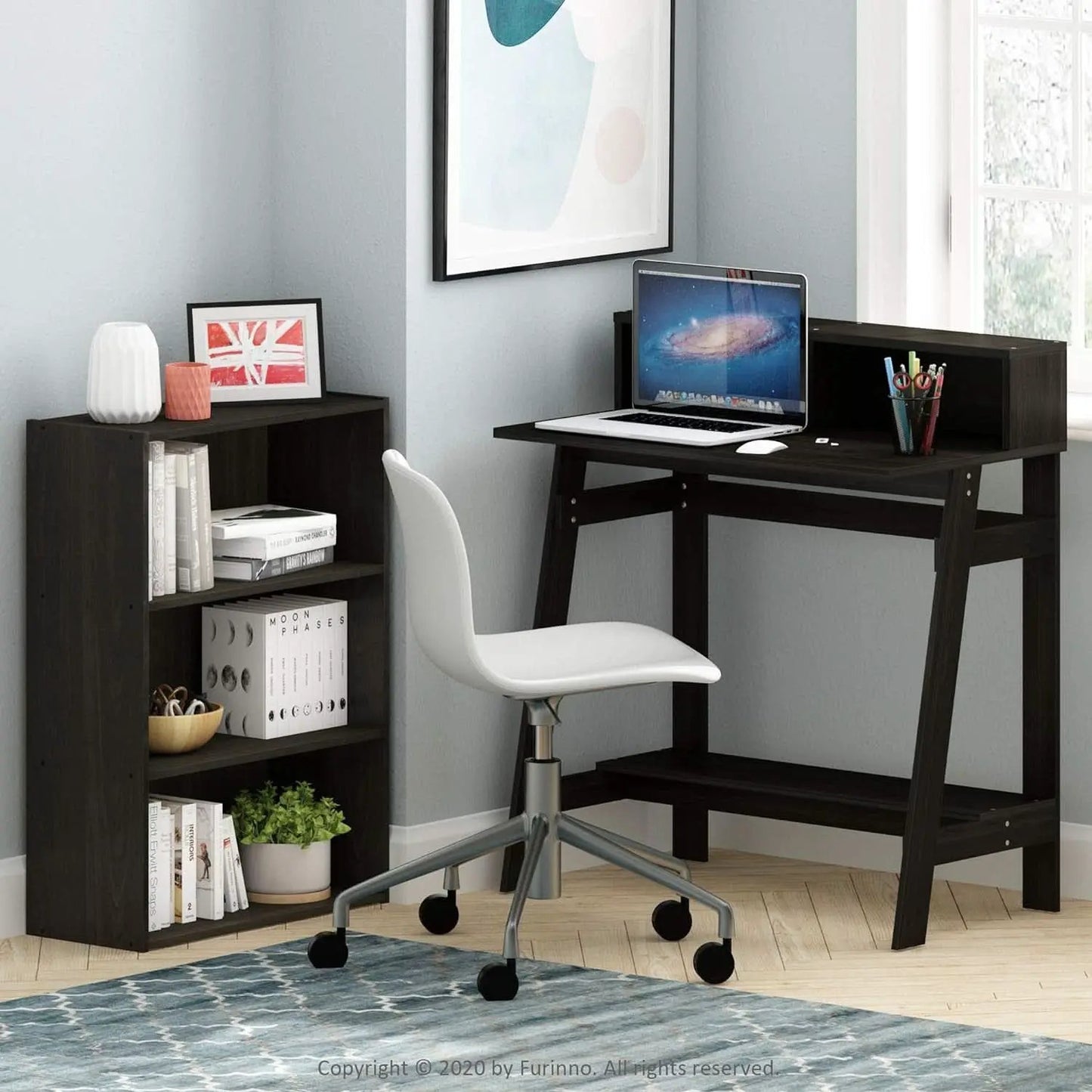 Pasir 3 Tier Open Shelf Bookcase In Espresso Finish from PriceLows™