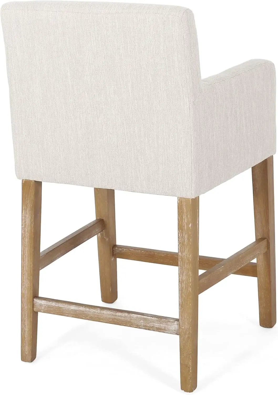 Armga Upholstered 26 Inch Counter Stools Beige Set Of 2 from PriceLows™