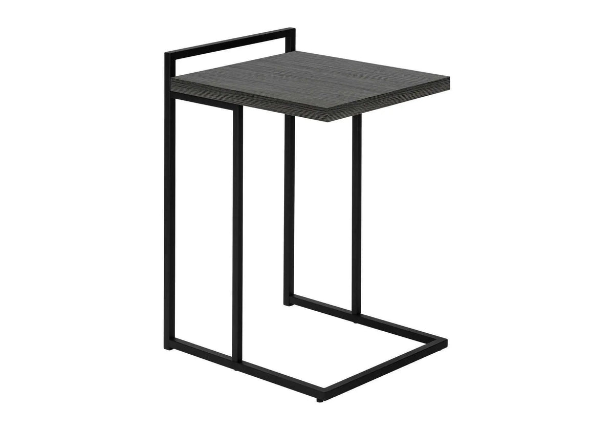 Versatile C-Shaped Accent Table | Metal Base | Generous Tabletop | Portable And Lightweight