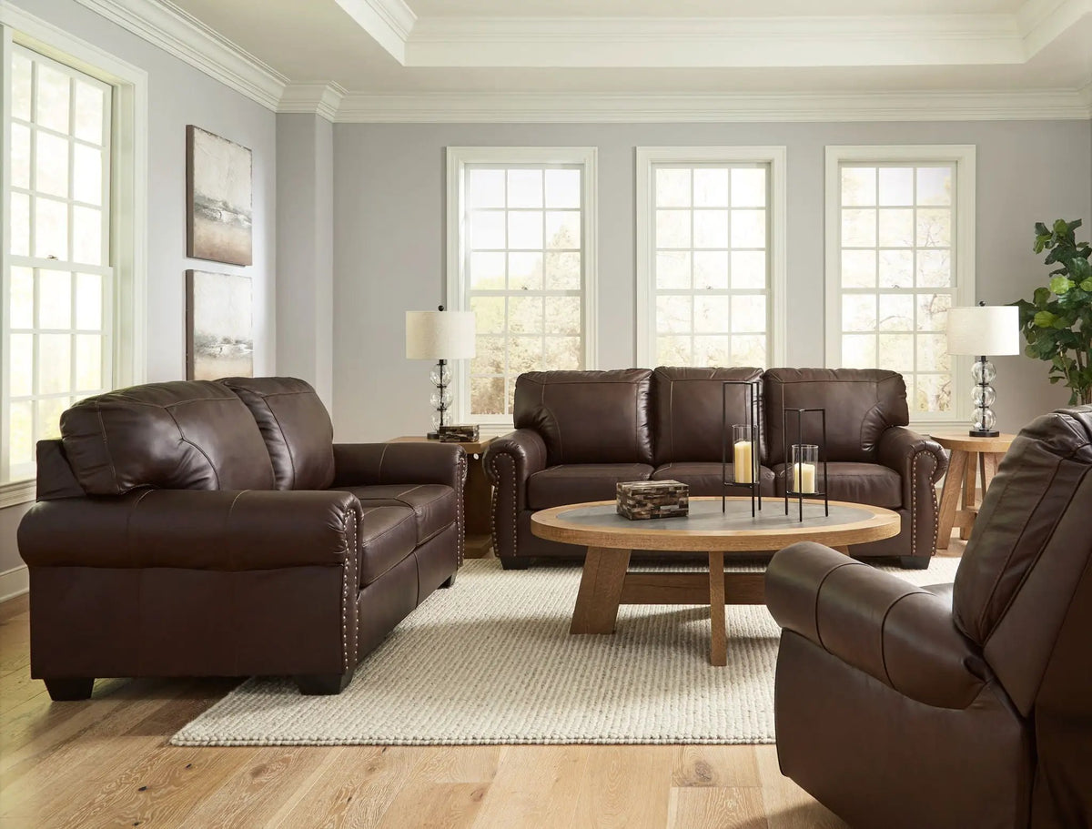 Colleton Living Room Set | Sofa And Loveseat | Roll Arm Frame | Nailhead Trim