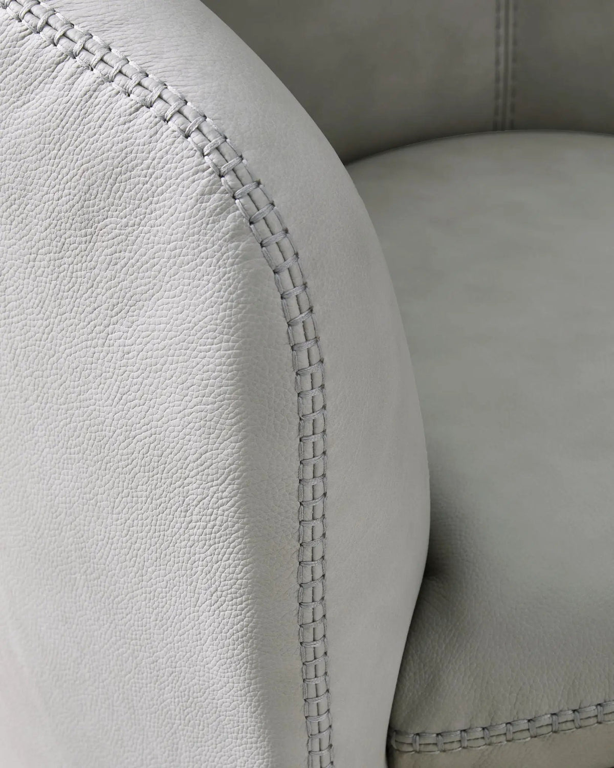 Kierreys Swivel Accent Chair | Supple Leather | Barrel Back | 31.63 Inch Height