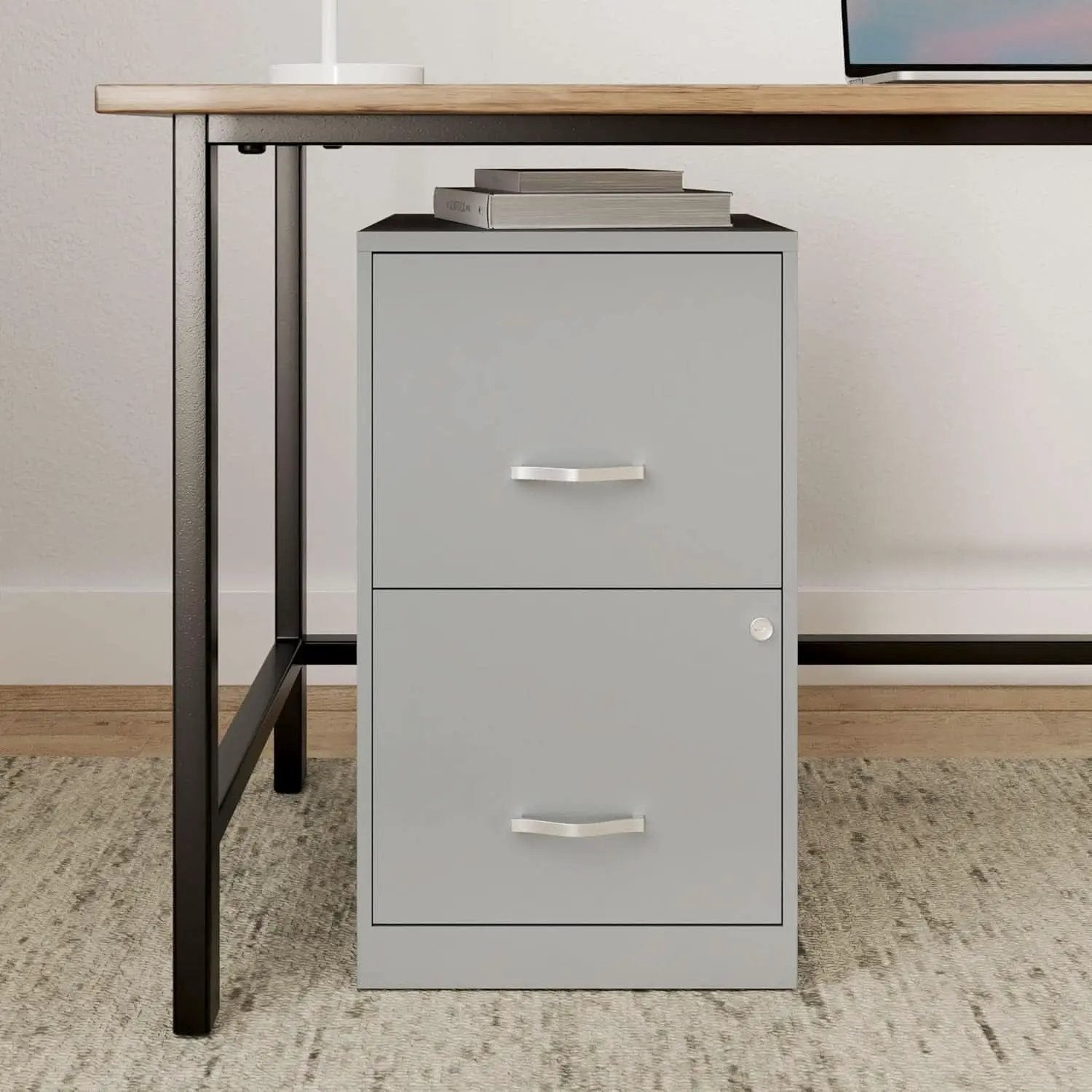 2-Drawer File Cabinet Silver 14.2 X 18 X 24.5 In from PriceLows™